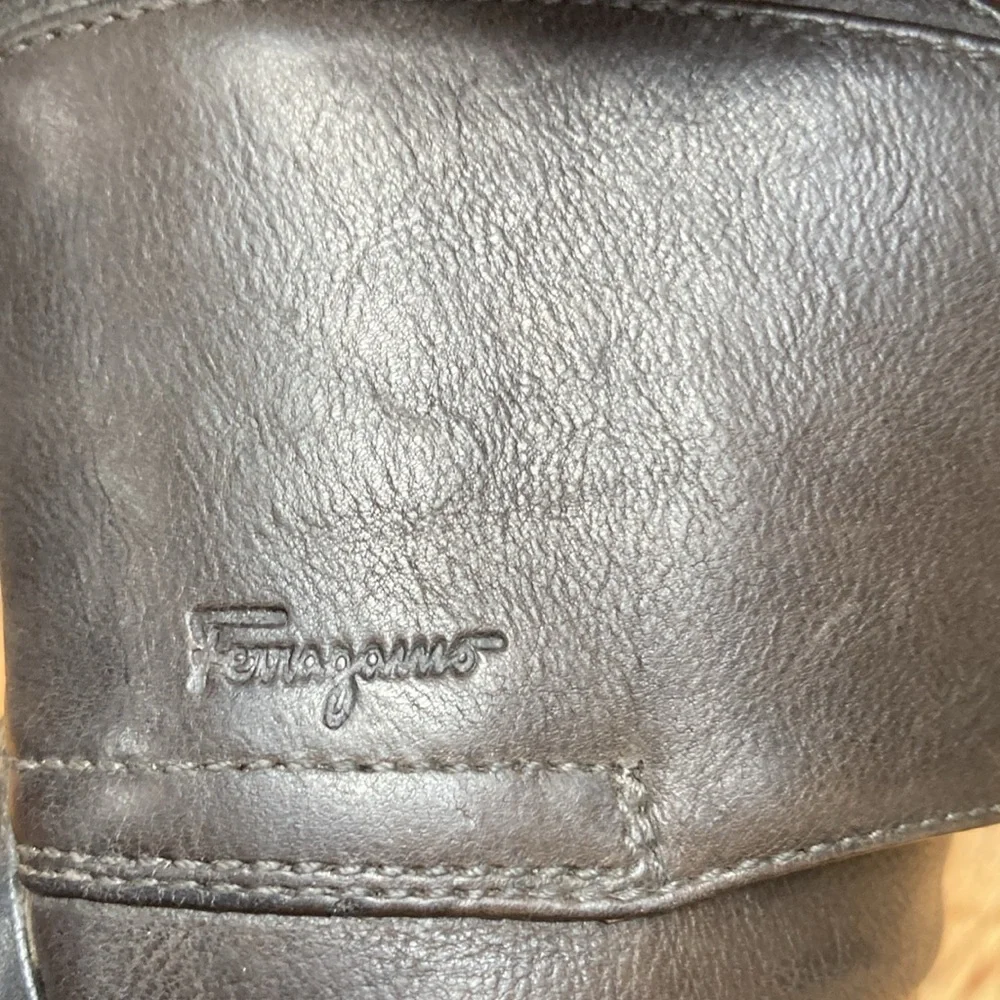 Vintage Salvatore Ferragamo Dark Brown Leather Dress Shoes